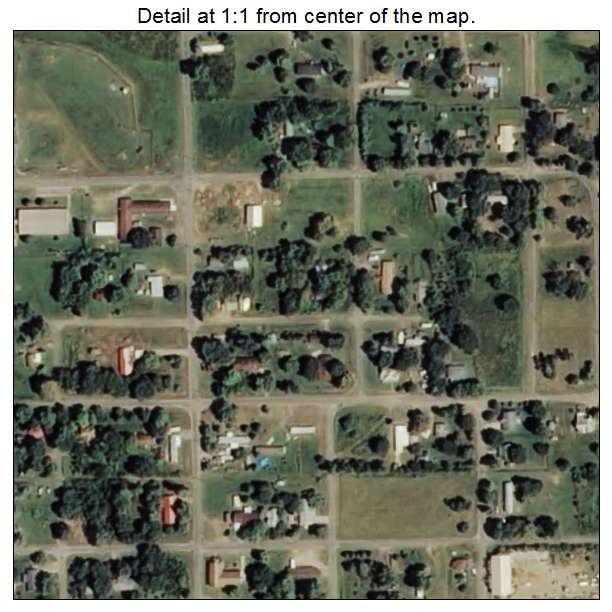 Bokoshe, Oklahoma aerial imagery detail