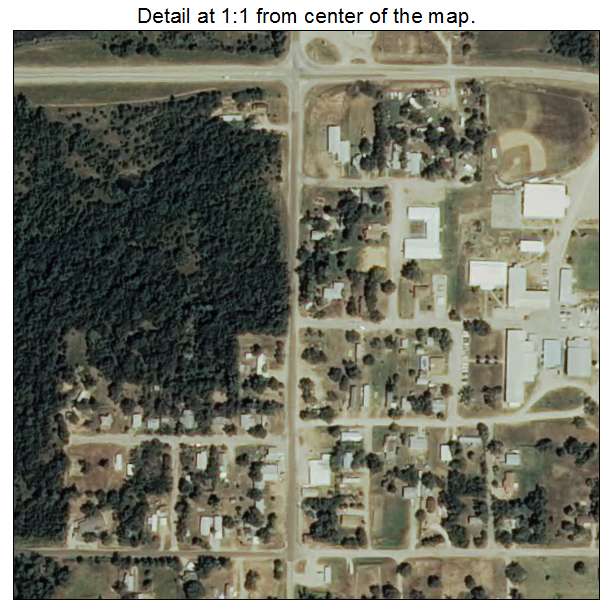 Bowlegs, Oklahoma aerial imagery detail