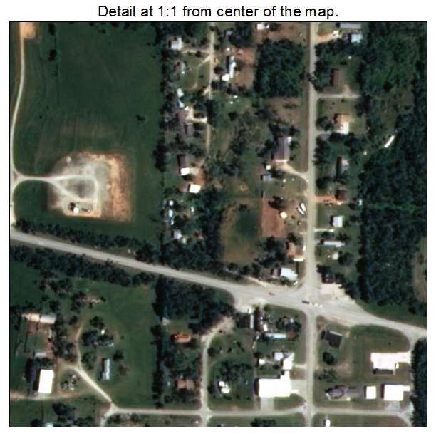 Bradley, Oklahoma aerial imagery detail