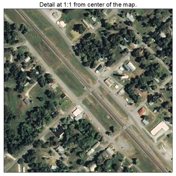 Braggs, Oklahoma aerial imagery detail