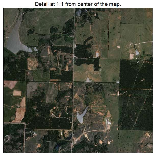 Bray, Oklahoma aerial imagery detail
