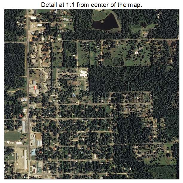 Broken Bow, Oklahoma aerial imagery detail