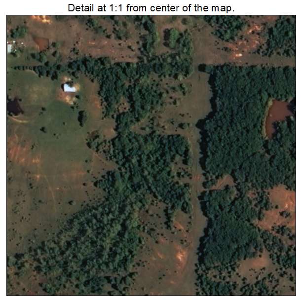 Brooksville, Oklahoma aerial imagery detail