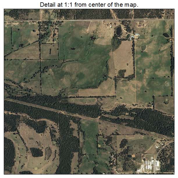 Brushy, Oklahoma aerial imagery detail