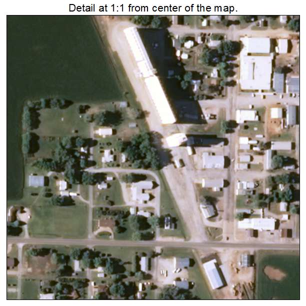 Burlington, Oklahoma aerial imagery detail