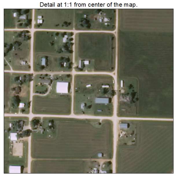 Byron, Oklahoma aerial imagery detail