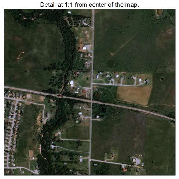Cache, Oklahoma aerial imagery detail