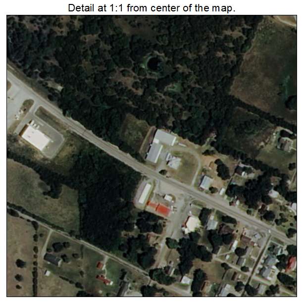 Caddo, Oklahoma aerial imagery detail