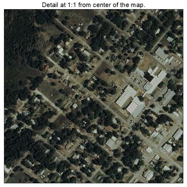 Calera, Oklahoma aerial imagery detail