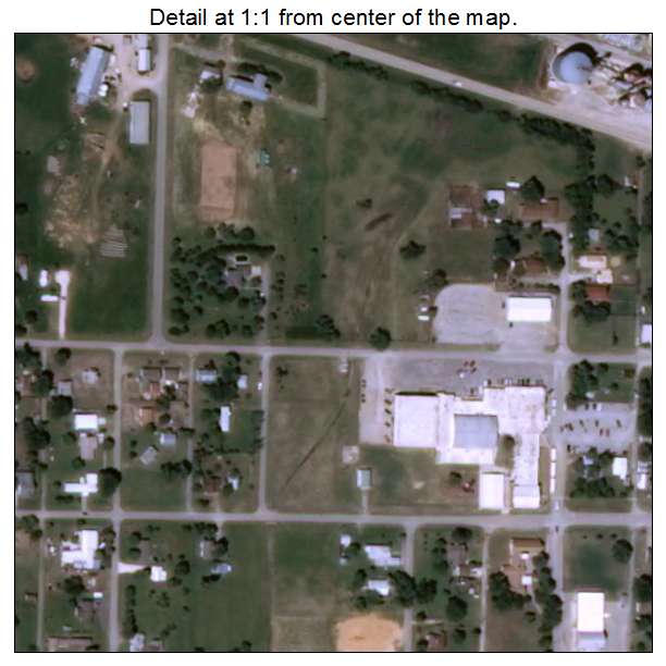 Calumet, Oklahoma aerial imagery detail
