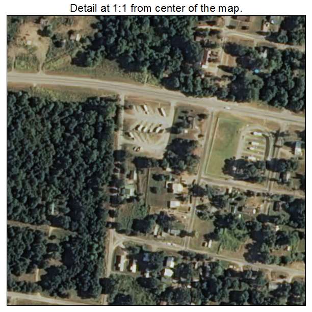 Calvin, Oklahoma aerial imagery detail