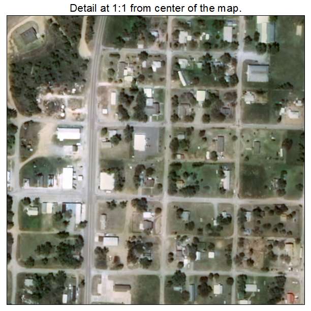 Camargo, Oklahoma aerial imagery detail