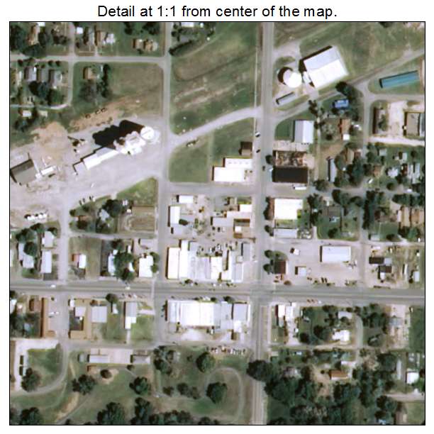 Canton, Oklahoma aerial imagery detail