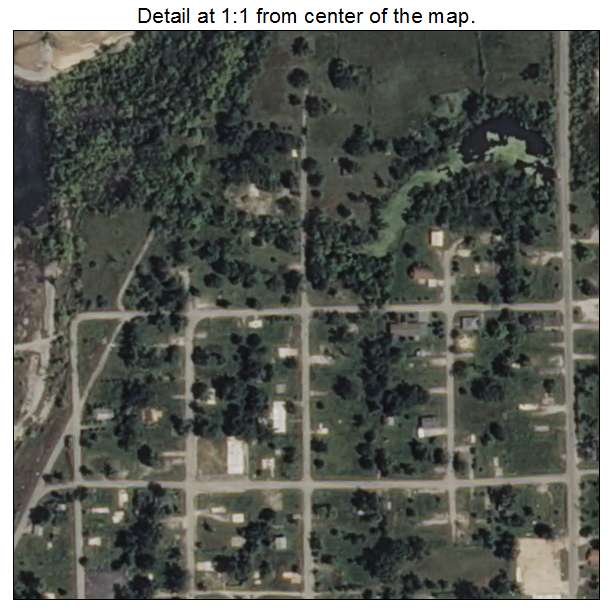Cardin, Oklahoma aerial imagery detail