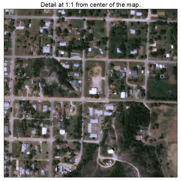 Cement, Oklahoma aerial imagery detail