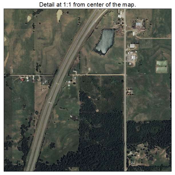 Checotah, Oklahoma aerial imagery detail