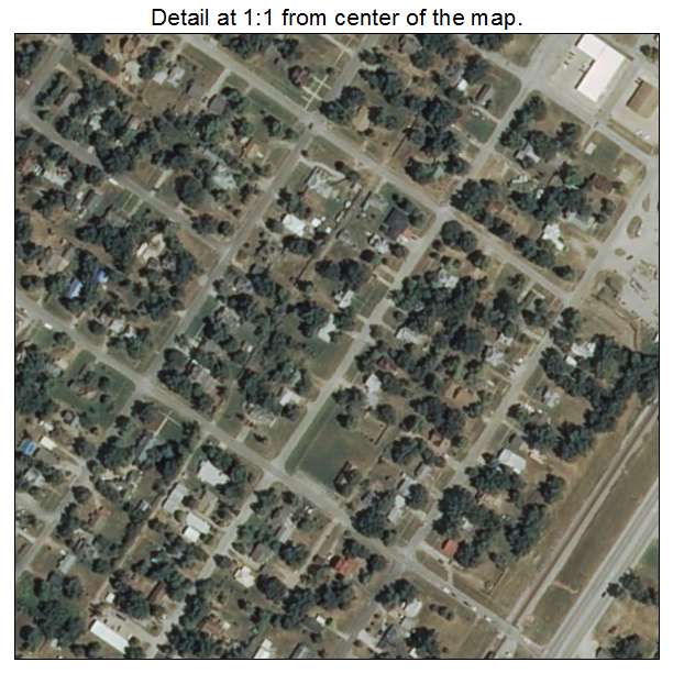 Chelsea, Oklahoma aerial imagery detail
