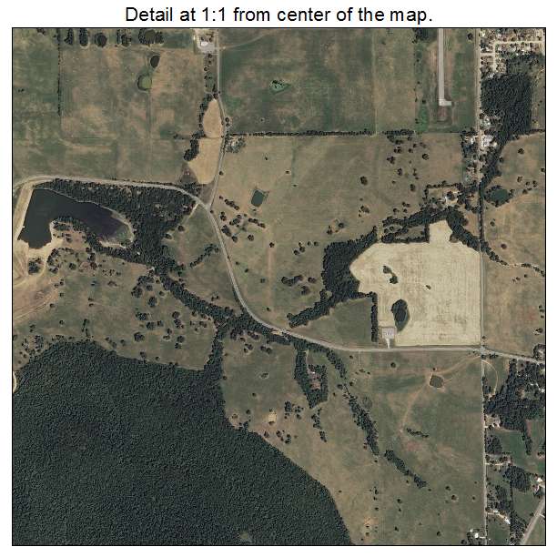 Cherry Tree, Oklahoma aerial imagery detail