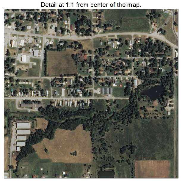 Chouteau, Oklahoma aerial imagery detail