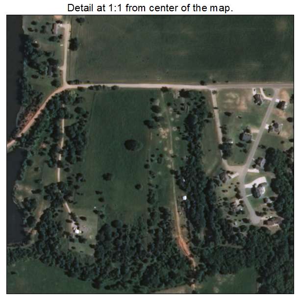 Cimarron City, Oklahoma aerial imagery detail
