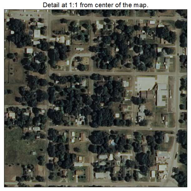 Colbert, Oklahoma aerial imagery detail