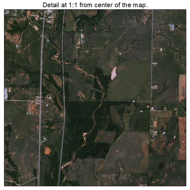 Comanche, Oklahoma aerial imagery detail