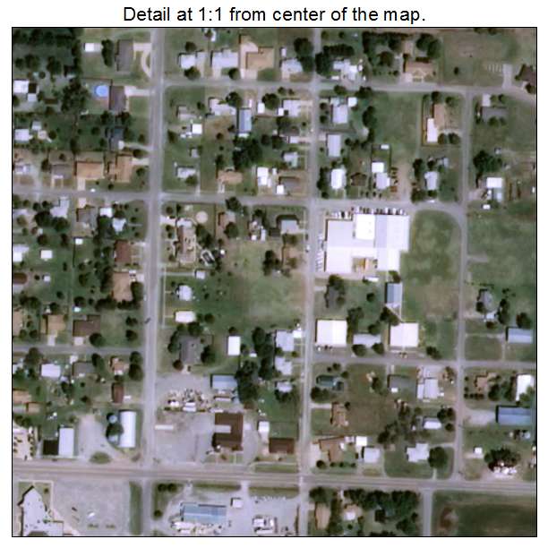Corn, Oklahoma aerial imagery detail