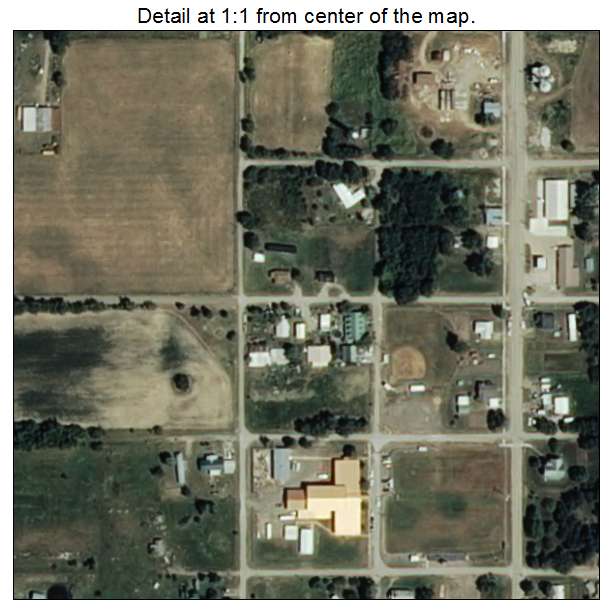 Council Hill, Oklahoma aerial imagery detail
