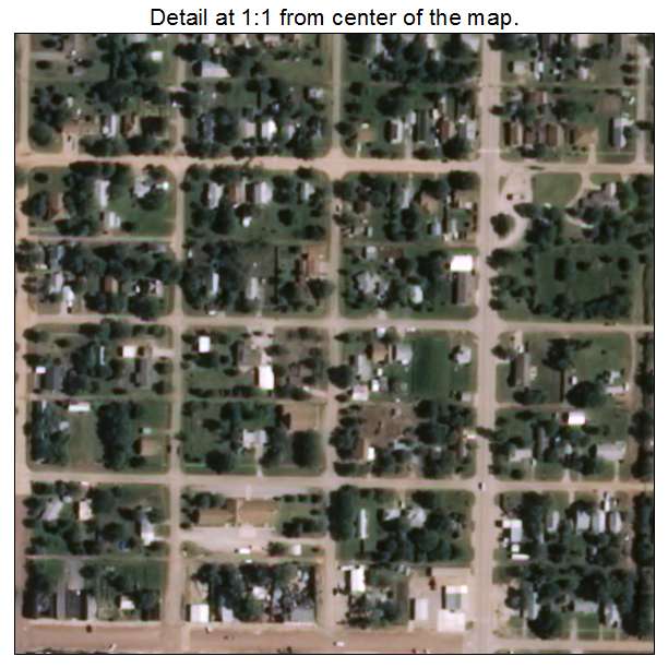 Covington, Oklahoma aerial imagery detail