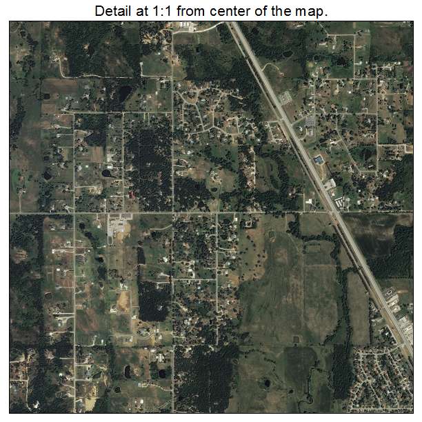 Coweta, Oklahoma aerial imagery detail