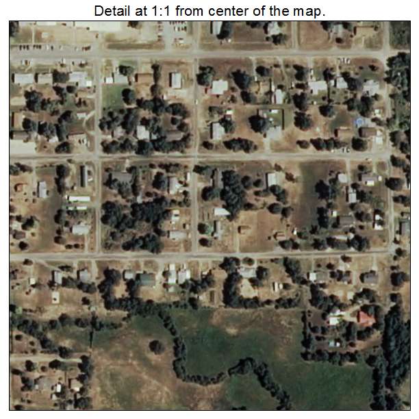 Crowder, Oklahoma aerial imagery detail