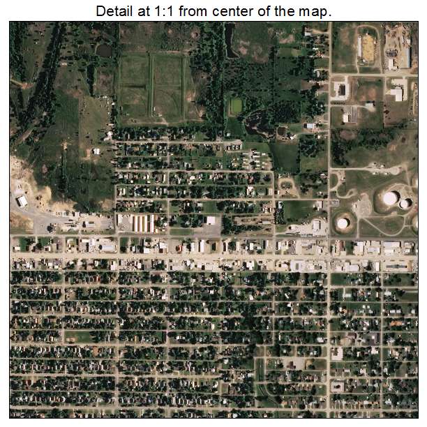 Cushing, Oklahoma aerial imagery detail