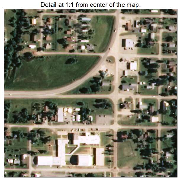 Davenport, Oklahoma aerial imagery detail
