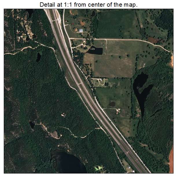 Davis, Oklahoma aerial imagery detail
