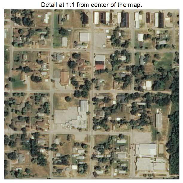 Depew, Oklahoma aerial imagery detail