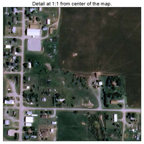 Devol, Oklahoma aerial imagery detail