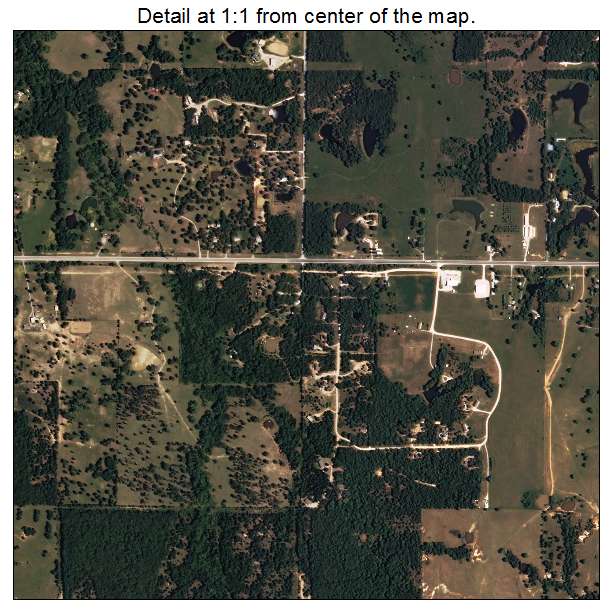 Dickson, Oklahoma aerial imagery detail