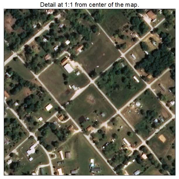 Dougherty, Oklahoma aerial imagery detail