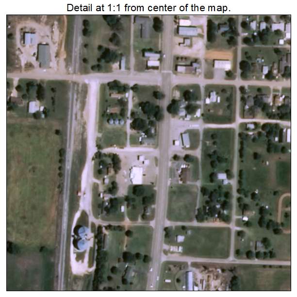 Dover, Oklahoma aerial imagery detail