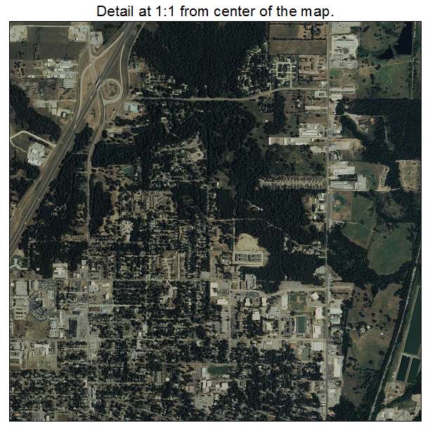 Durant, Oklahoma aerial imagery detail