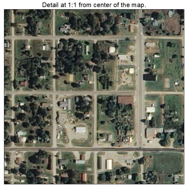 Dustin, Oklahoma aerial imagery detail