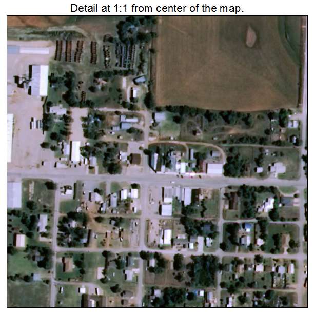 Eakly, Oklahoma aerial imagery detail