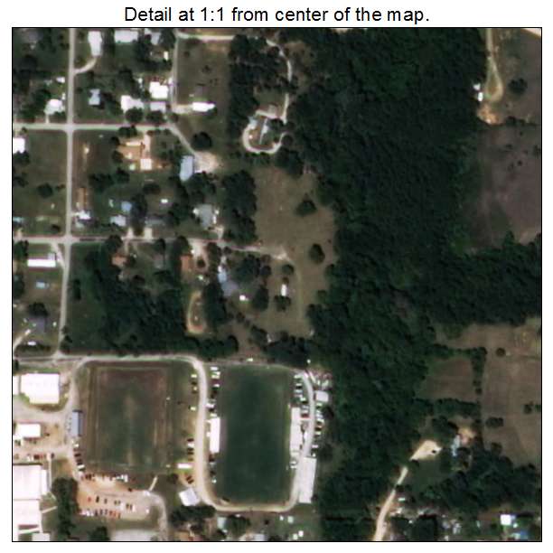 Elmore City, Oklahoma aerial imagery detail