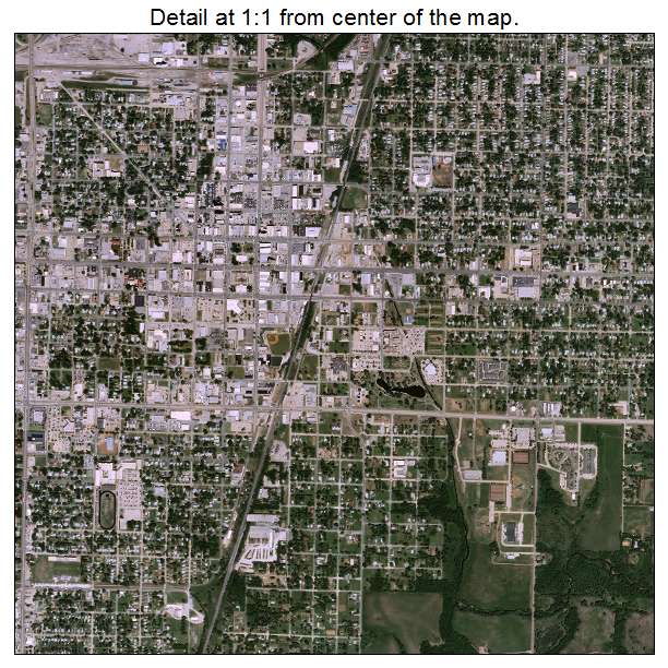 Enid, Oklahoma aerial imagery detail