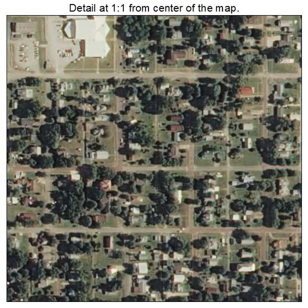 Fairfax, Oklahoma aerial imagery detail