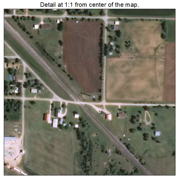 Fairmont, Oklahoma aerial imagery detail