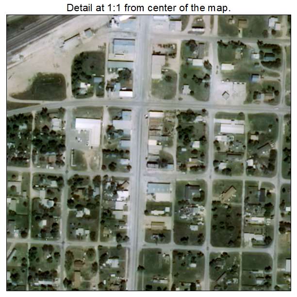 Fargo, Oklahoma aerial imagery detail