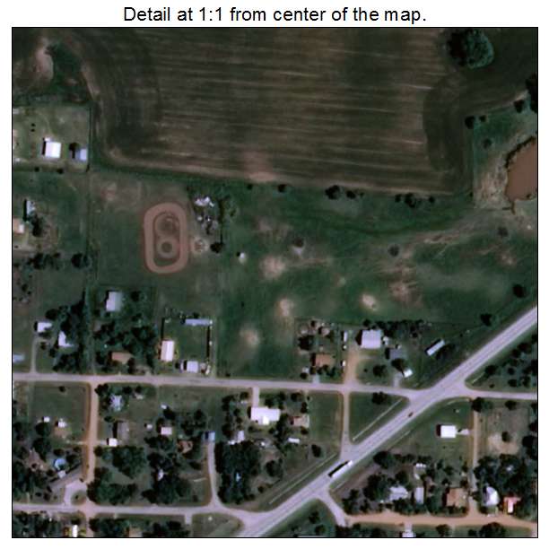 Faxon, Oklahoma aerial imagery detail