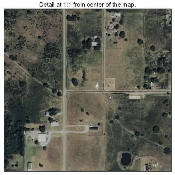 Foraker, Oklahoma aerial imagery detail