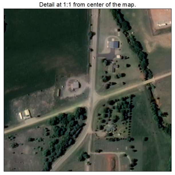 Foss, Oklahoma aerial imagery detail